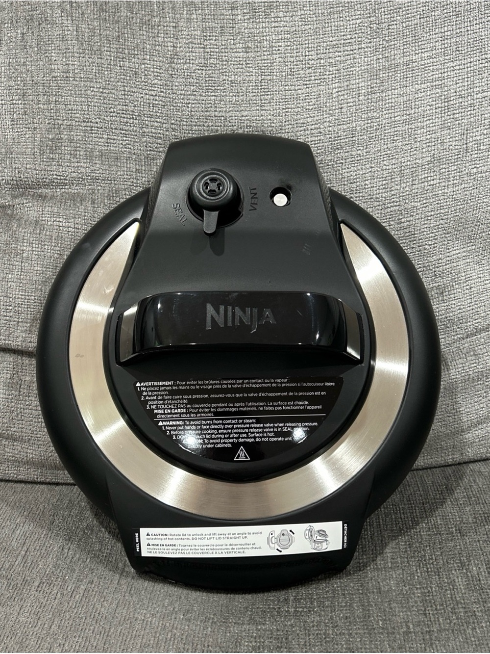 Ninja - Foodi 10-in-1 Pro 5 qt Pressure Cooker Replacement Lid FD101